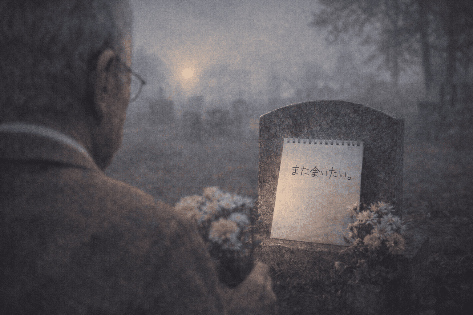 霧の中の別れの瞬間