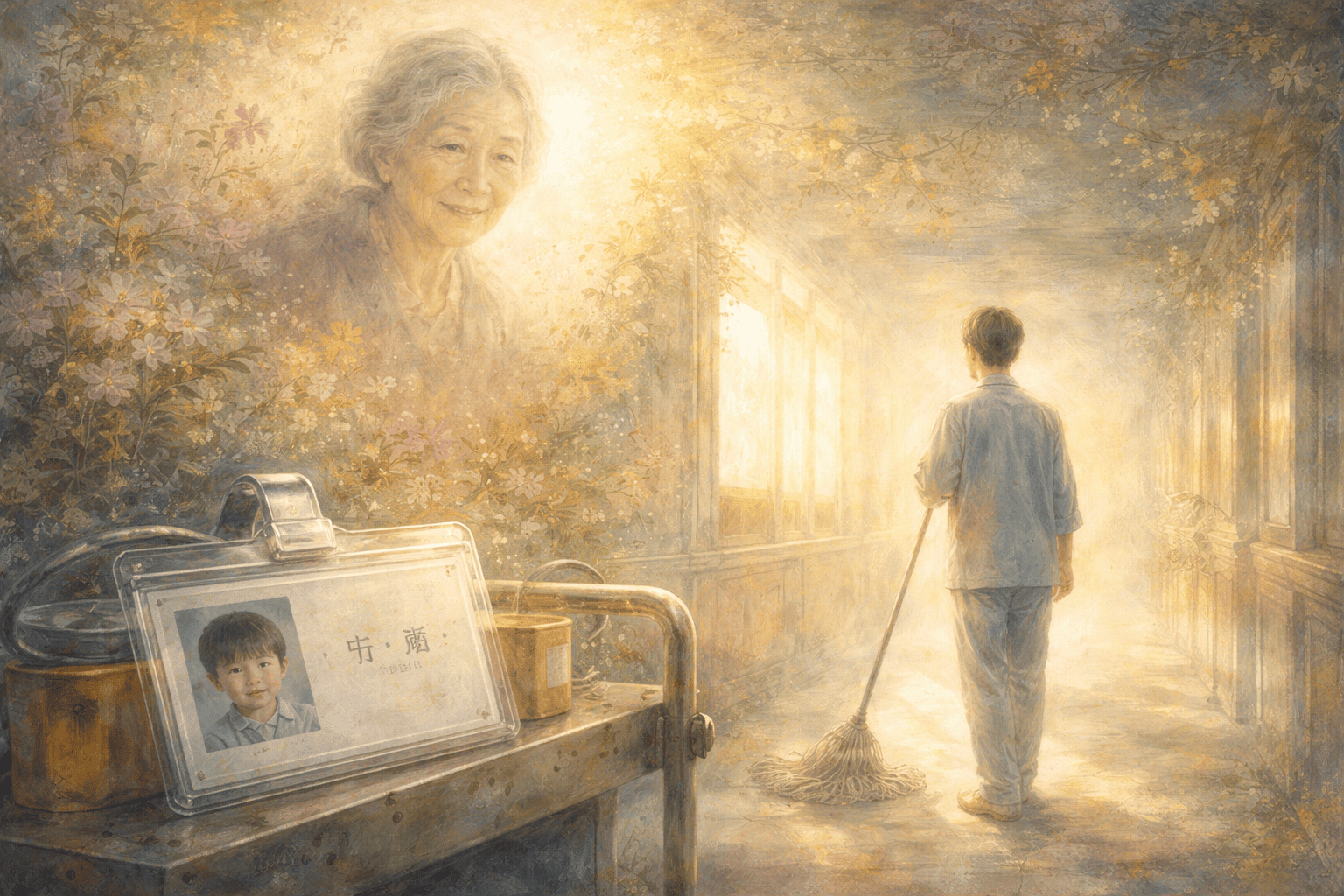 掃除しているところ